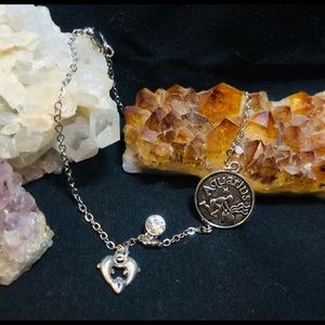 Aquarius zodiac anklet
